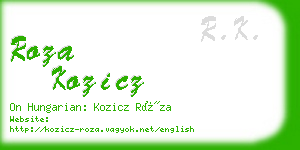 roza kozicz business card